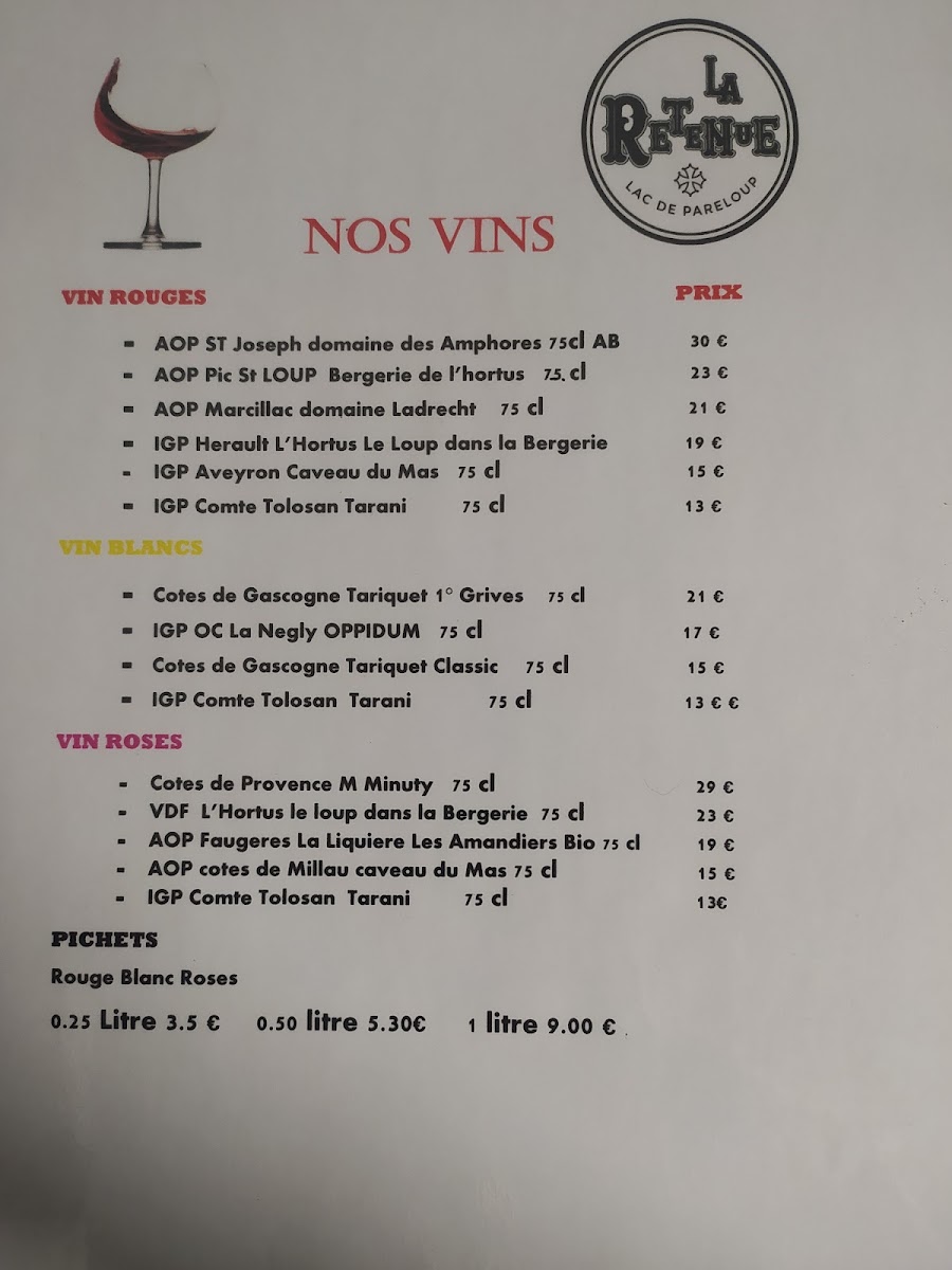 Menu La Retenue-1